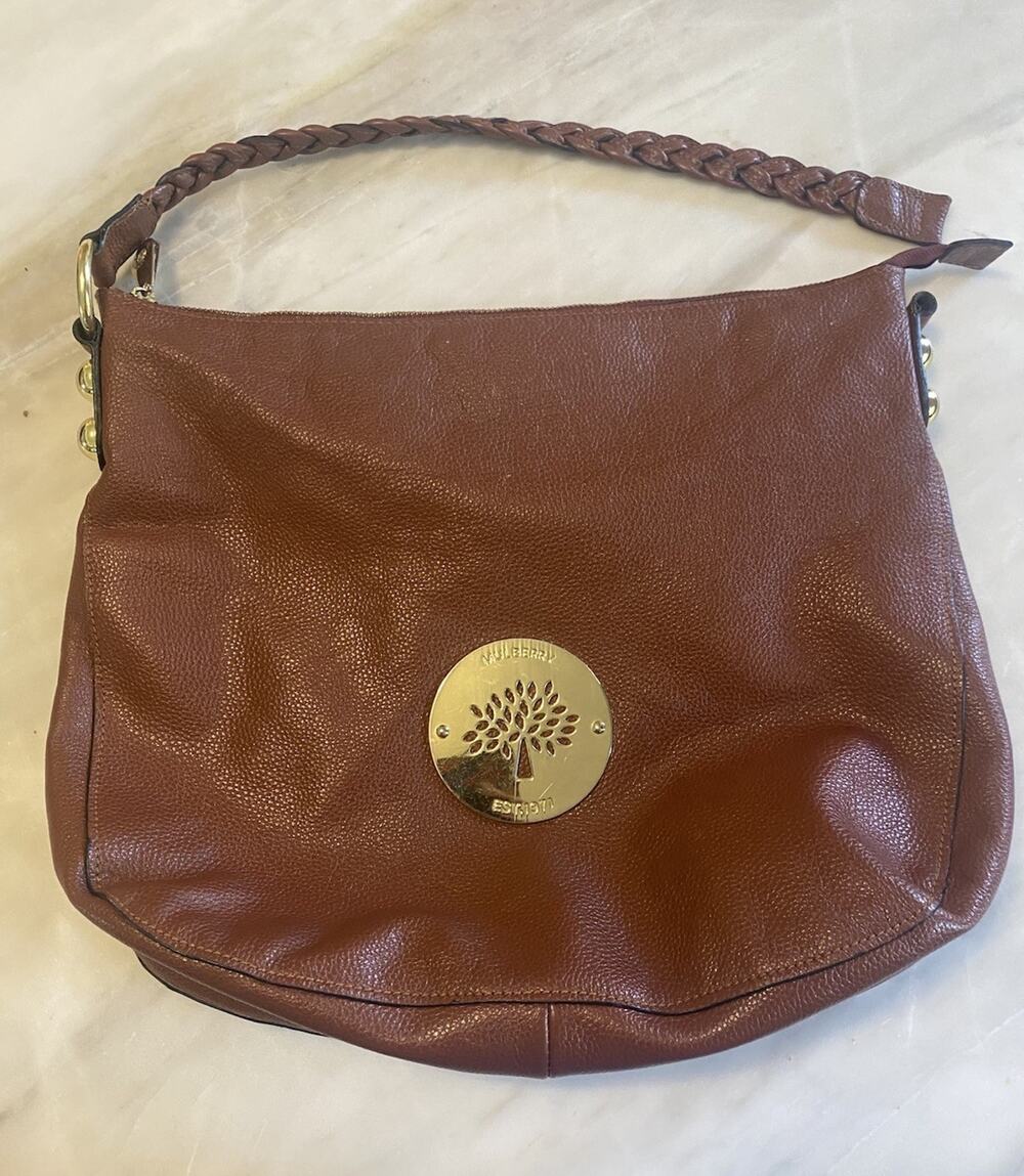 Mulberry Daria Hobo Leather Shoulder Bag large brown